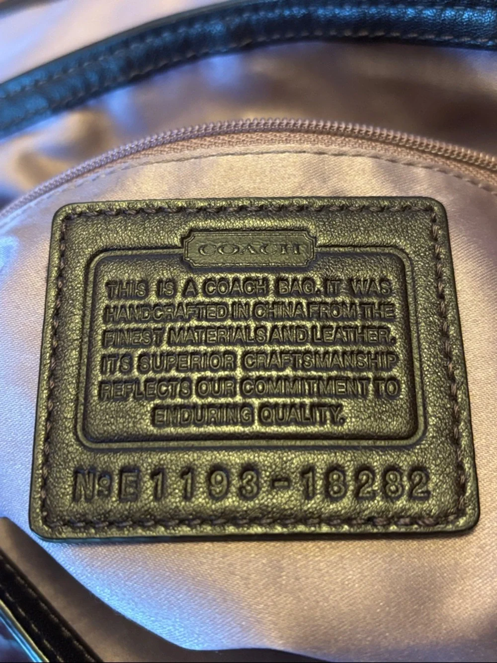 Coach Kristin Elevated Ostrich Embossed Satchel Plum 18232 - Picture 3 of 14